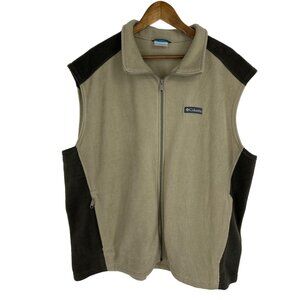 Columbia Full Zip Polyester Sleeveless Outerwear Fleece Vest Men's Size XXL